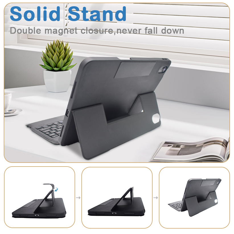 iPad Keyboard Case for iPad Pro/ air 2024 iPad Cover with Keyboard Built-in Touchpad & Pencil Holder 
